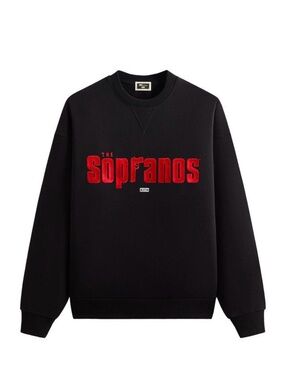 Kith Black Crewneck Sweater with Red 'Sopranos' Logo